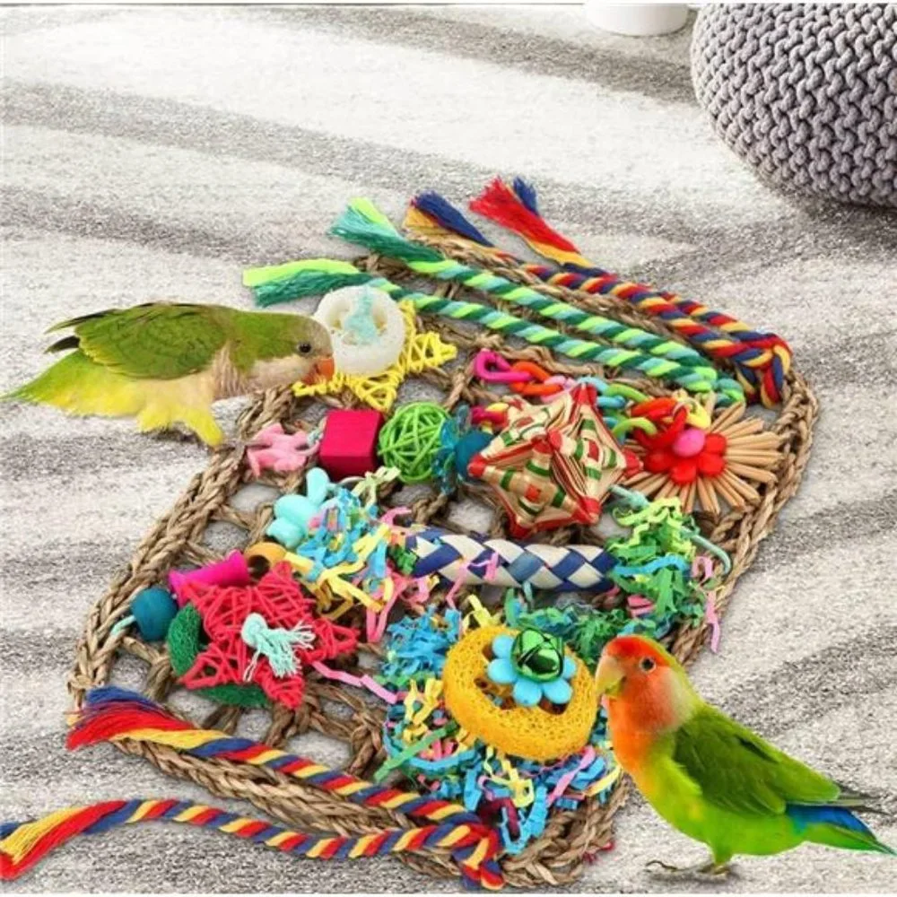 Bird Toys Bird Foraging Toys for Parakeets Cockatiel Conures Lovebirds Shredding
